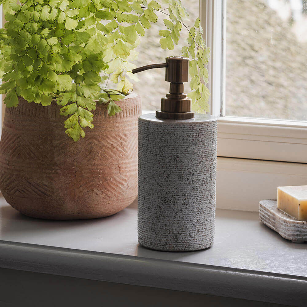 Nkuku Asana Marble Soap Pump Grey